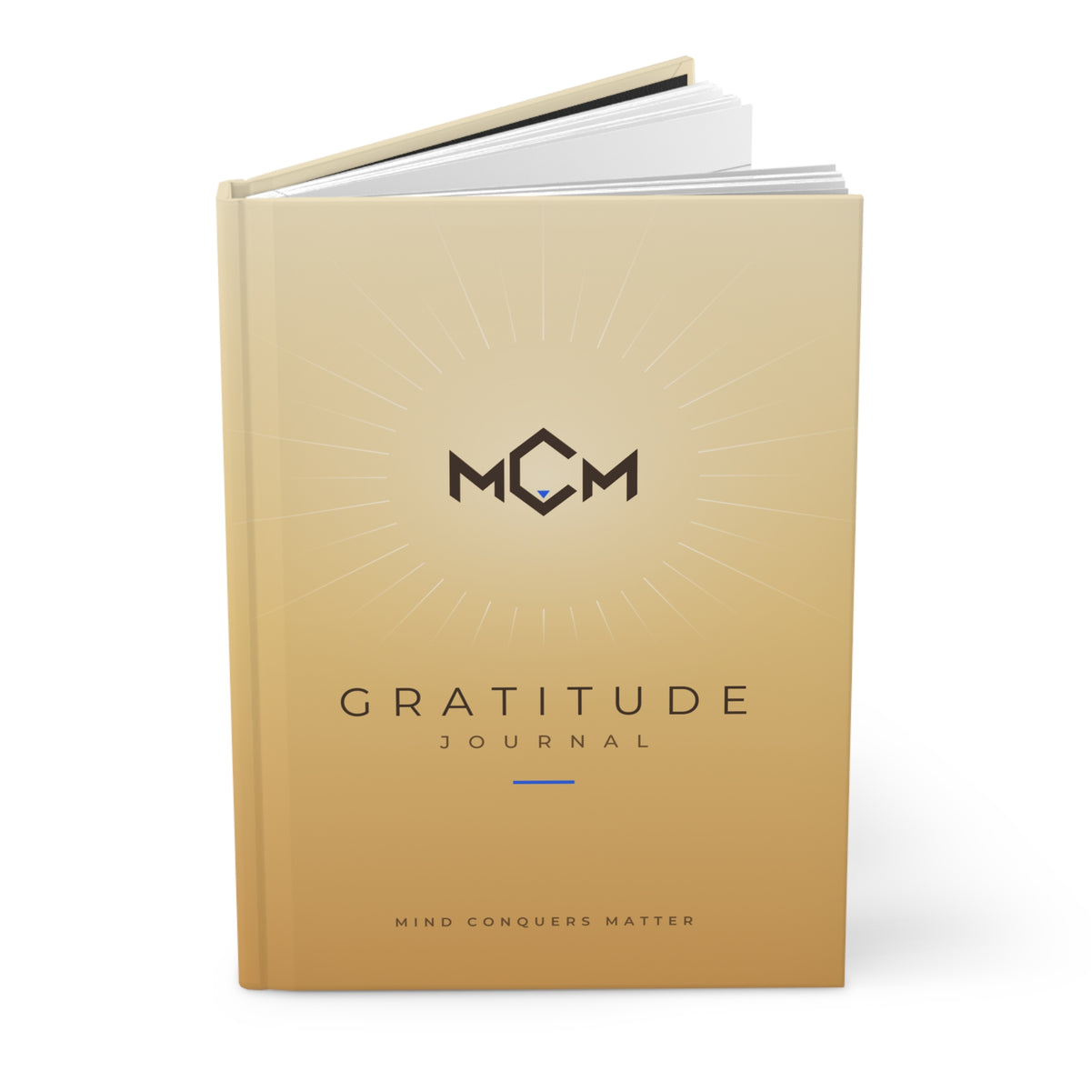 MCM Gratitude Journal hardcover, angled view