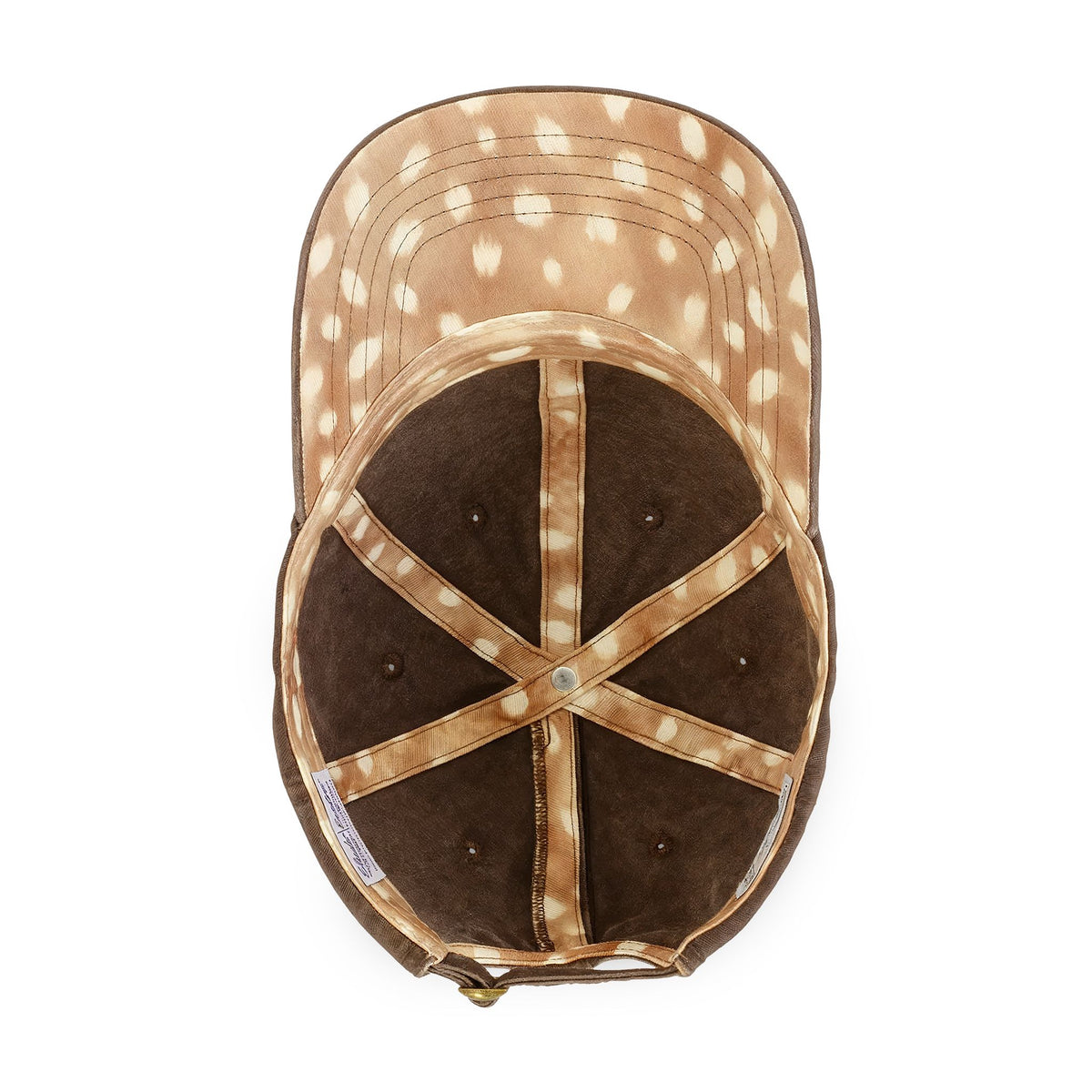 MCM Women's Washed Cap in chocolate / fawn, patterned undervisor