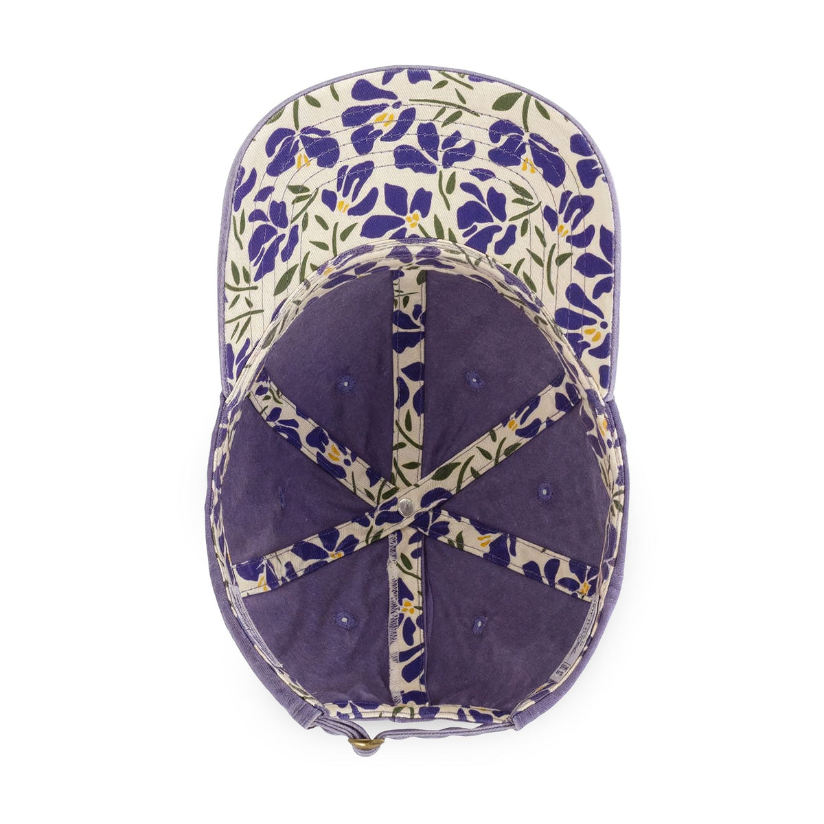 MCM Women's Washed Cap in violet / floral, patterned undervisor
