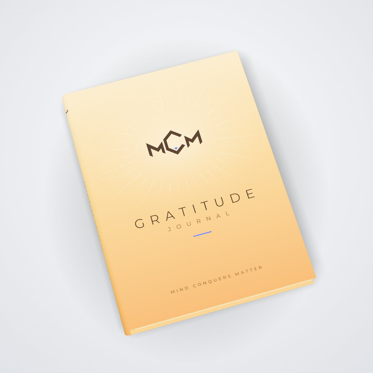 MCM Gratitude Journal lying flat, front cover
